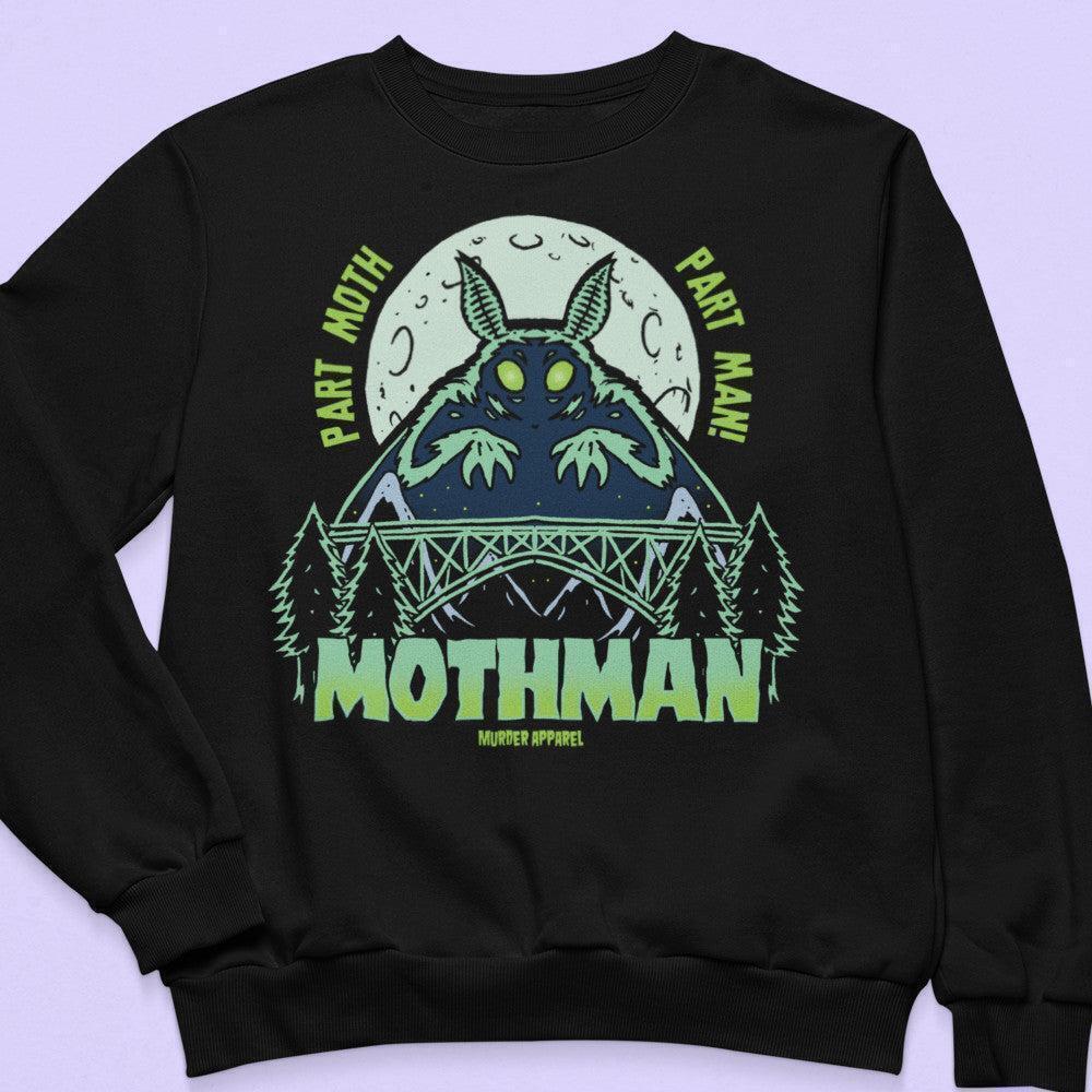 Mothman Retro Cryptid Paranormal Fan Graphic Unisex Sweatshirt